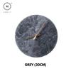 Homlly Contemporary Minimalist Natural Marble Wall Clock with Gold Hands (30cm)