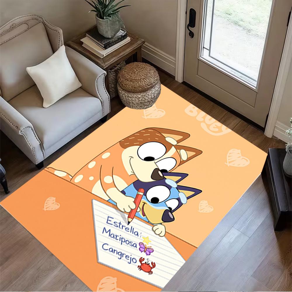 Bluey Friends Adventure Floor Mat Perfect for Kitchen Dining Room Entryway Foyer Anti-slip Rug Office home decor Perfect Gift for Women/Men