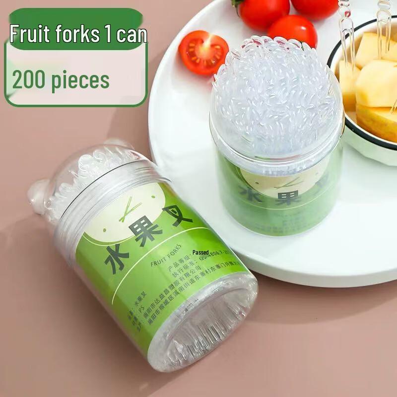 Disposable Food-Grade Plastic Fruit & Cake Forks