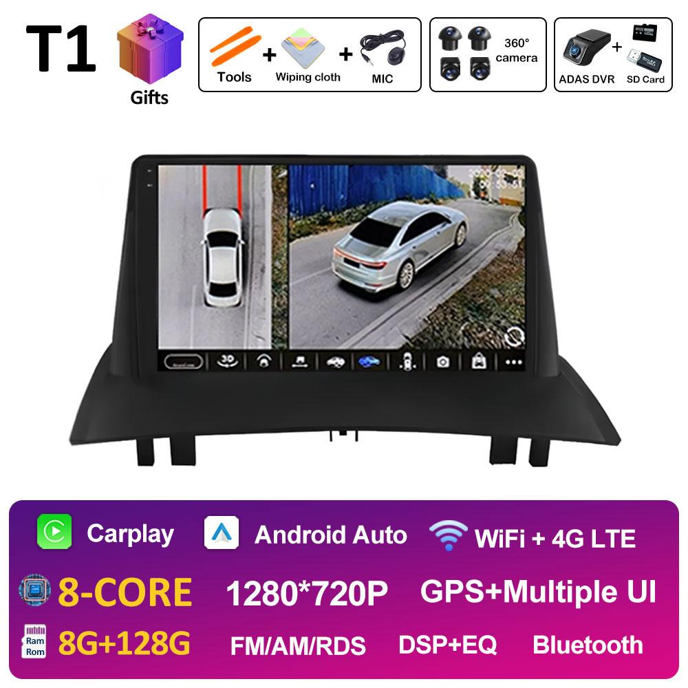 For Renault Megane 2 2002 2003 2004 2005 - 2009 Wireless Carplay GPS Navigation Android 14 DSP Stereo Autoradio Touch Screen 4G