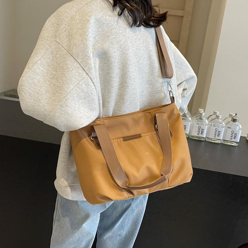 Sac à bandoulière grande capacité pour femme, fourre-tout en toile, sac de classe pour étudiante