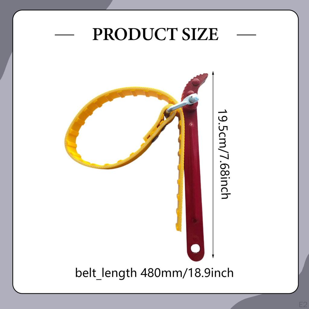 Adjustable Oils Belt Wrench, Flexible Strap Spanner Puller, Pipeline Wrench for Can