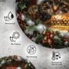 Vintage Christmas Cat Metal Sign Wall Decor Indoor Outdoor Humorous Feline Foil Embossed Holiday Art