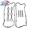 Left + Right Engine Valve Cover Gasket & Spark plug & Valve Stem Seals For Kia Sedona Sorento Amanti & Hyundai Santa Fe XG350