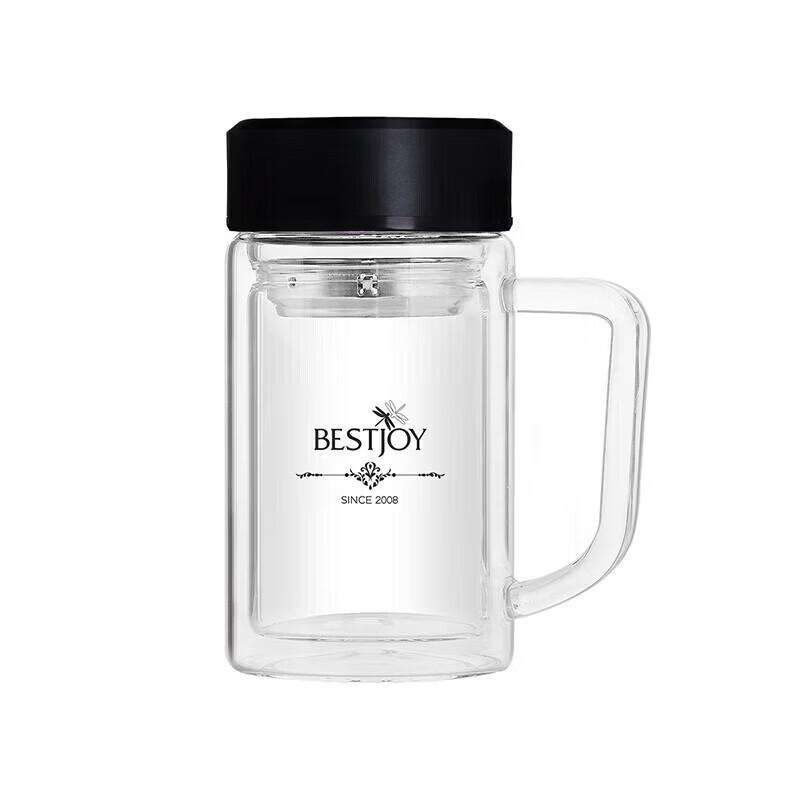 Fuguang Shixi Double-Layer Borosilicate Glass Office Mug