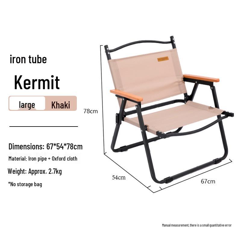 Mountain Guest Portable Kermit Chair: Camping, Fishing & Beach Folding Stool with Backrest