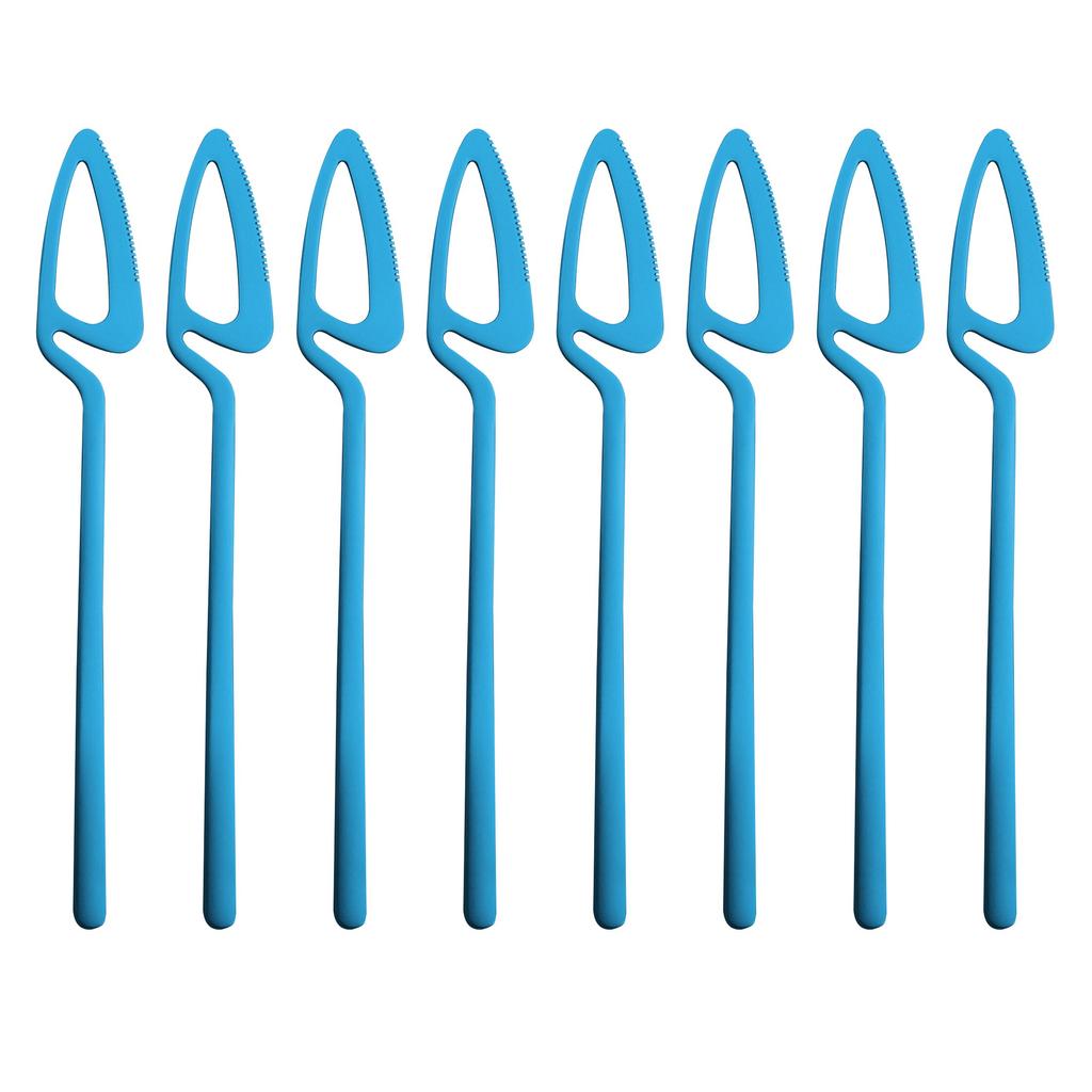 8pcs Colorful Cutlery Set 18/10 Stainless Steel Dinnerware Silverware Flatware Set Dinner Knifes Tableware Western