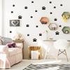 44pcs Dog and Cat Paw Print Wall Stickers for Home and Pet Spaces Vinyl Decals for Walls Furniture and Other Surfaces