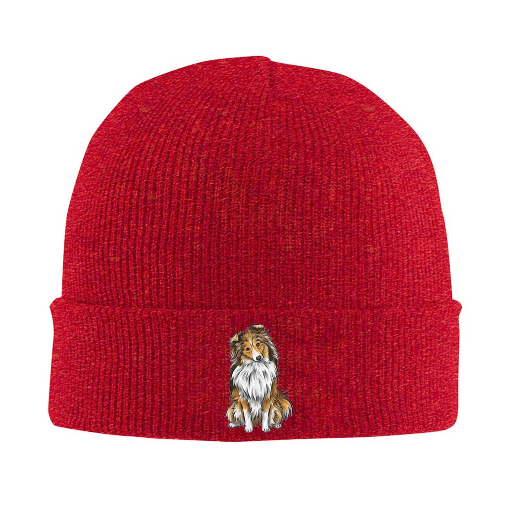 Sheltie Dog Winter Skullies Beanies Hat Warm Autumn Knitted Hats Bonnet Caps for Women Men