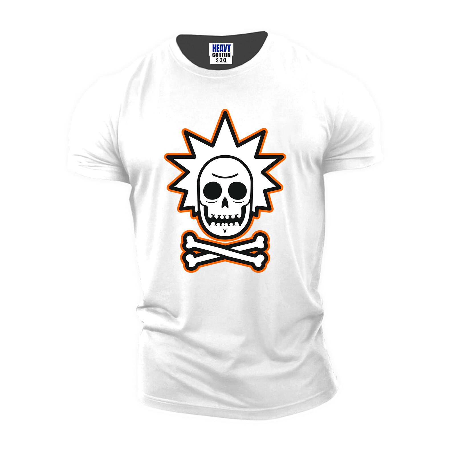 Rick Skeleton Halloween Funny Men s T-Shirt Skull Party Holiday USA New Gift Tee S
