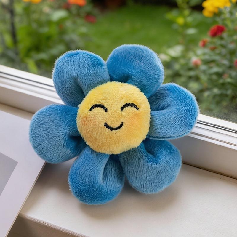 Sunflower Plush Toys 8Cm Sunflower Stuffed Keychain Hairpin Corsage Adorably Girls Accessories Backpack Pendant Birthday Gifts