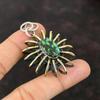Tibetan Turquoise Pendant 925 Sterling Silver Pendant 18K Gold Plated Pendant Handmade Cage Jewelry Gift For Women Designer Gemstone Jewelry