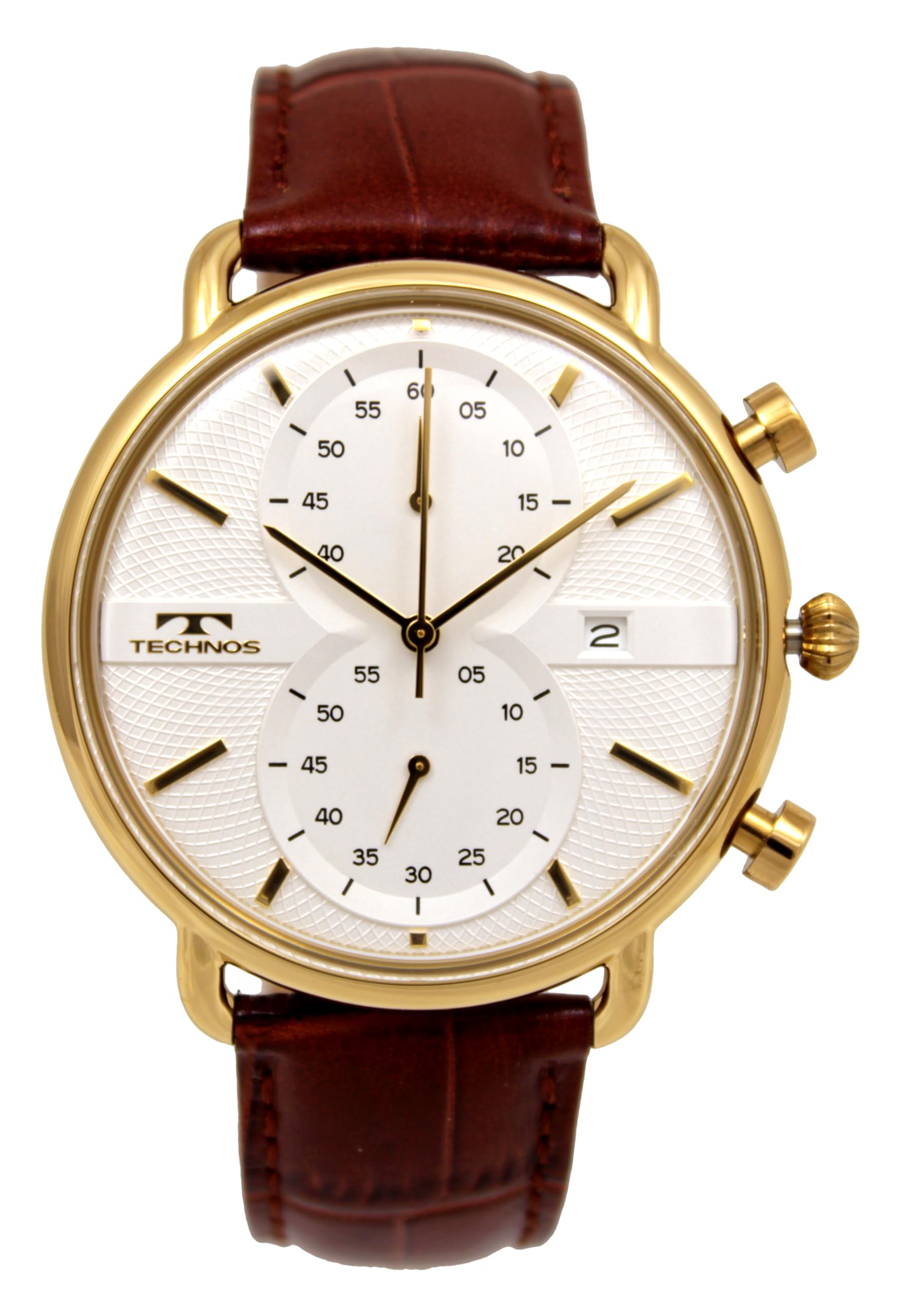 

Technos T6C26GS Brown Chronograph Date Watch Men s