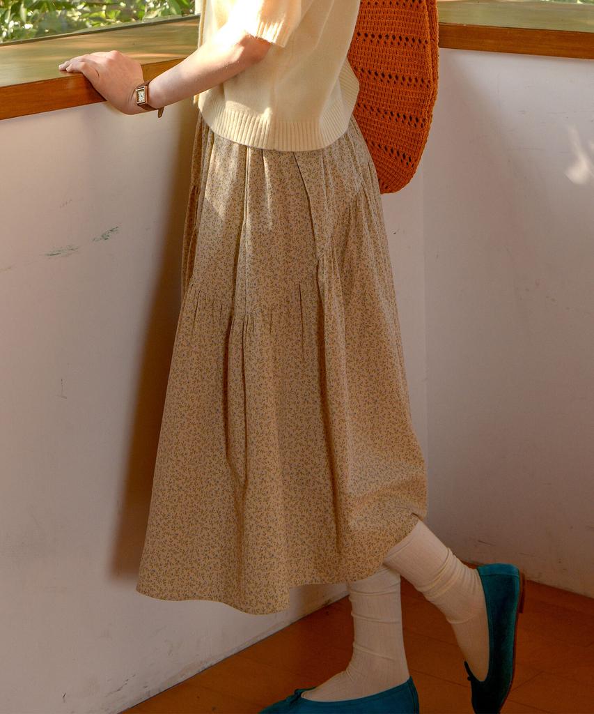 Pigment Tiny Floral Tiered Skirt (Kysk2511055)