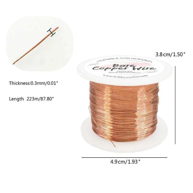 Versatile Copper Wire for Jewelry and Craft Projects Soft and Bendable 0.3mm Beading Cord for DIY Workshop Home Decor