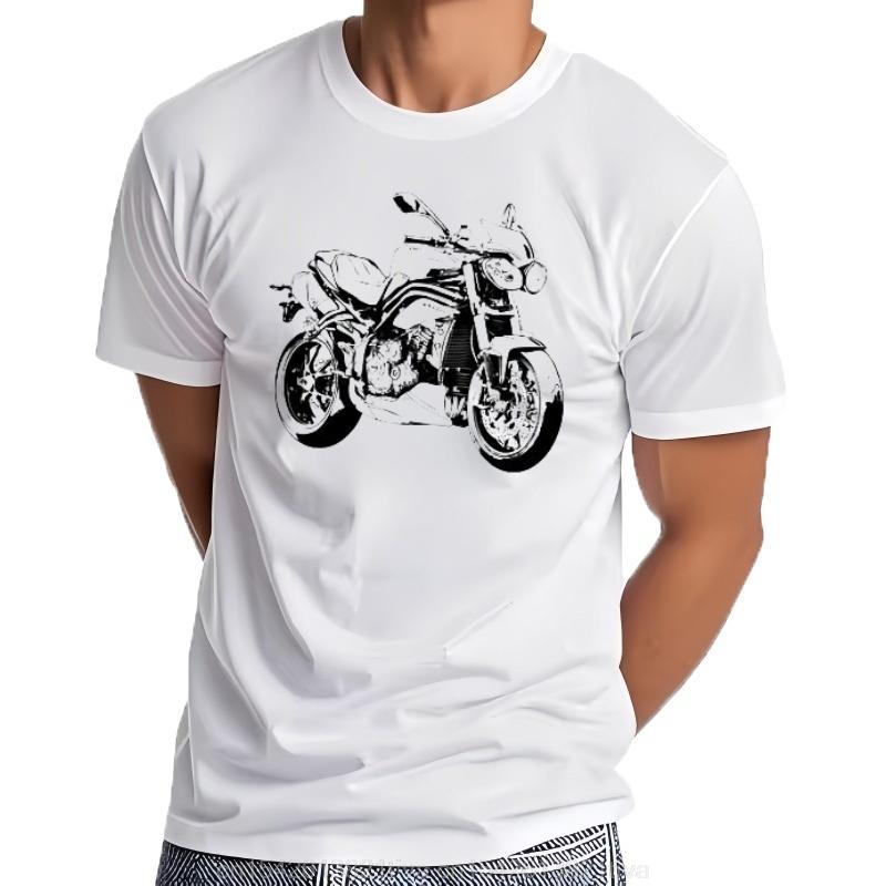 2022 Neue Sommer MäNner Hip Hop Tshirt Tshirt StraßE Motorrad Speedtriple 1050 Schlanke Tshirt