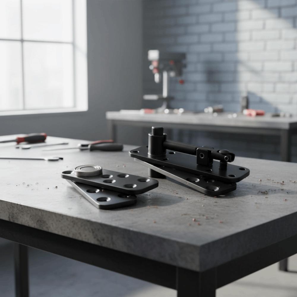 Stainless Steel Invisible Hinge 360° Rotating Door Pivot Universal Rotating Pivot  Positioning