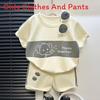 Baby Boy Girl Summer Cotton Animal Cartoon Short Sleeve T Shirt And Shorts Set For Toddler Kids