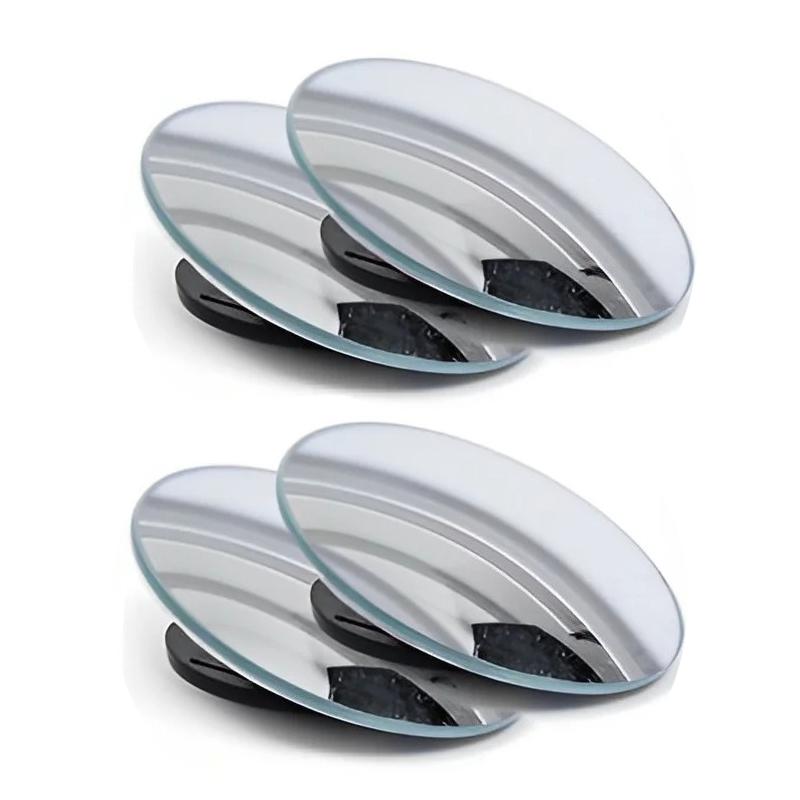 Espelho retrovisor de ponto cego de carro 360 graus, grande angular, ajustável, pequeno, redondo, espelho retrovisor auxiliar reverso, convexo