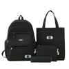 Four-Piece Backpack Set Junior High School Student Schoolbag Women Campus Backpack Large Capacity Backpack