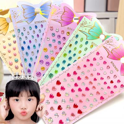 Elmas Boyama Sticker Yüz Mücevher Sticker Kalp Su Damlaları yuvarlak İnci DIY Dekorasyon