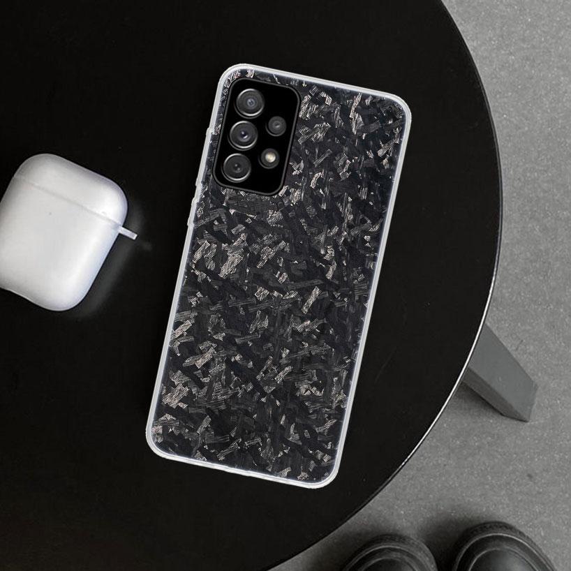 Forged Carbon Pattern Phone Case Cover for Samsung Galaxy A12 A22 A32 A52 A72 A02S A51 A50S A31 A20S A10S Note 20 Ultra 10 Plus