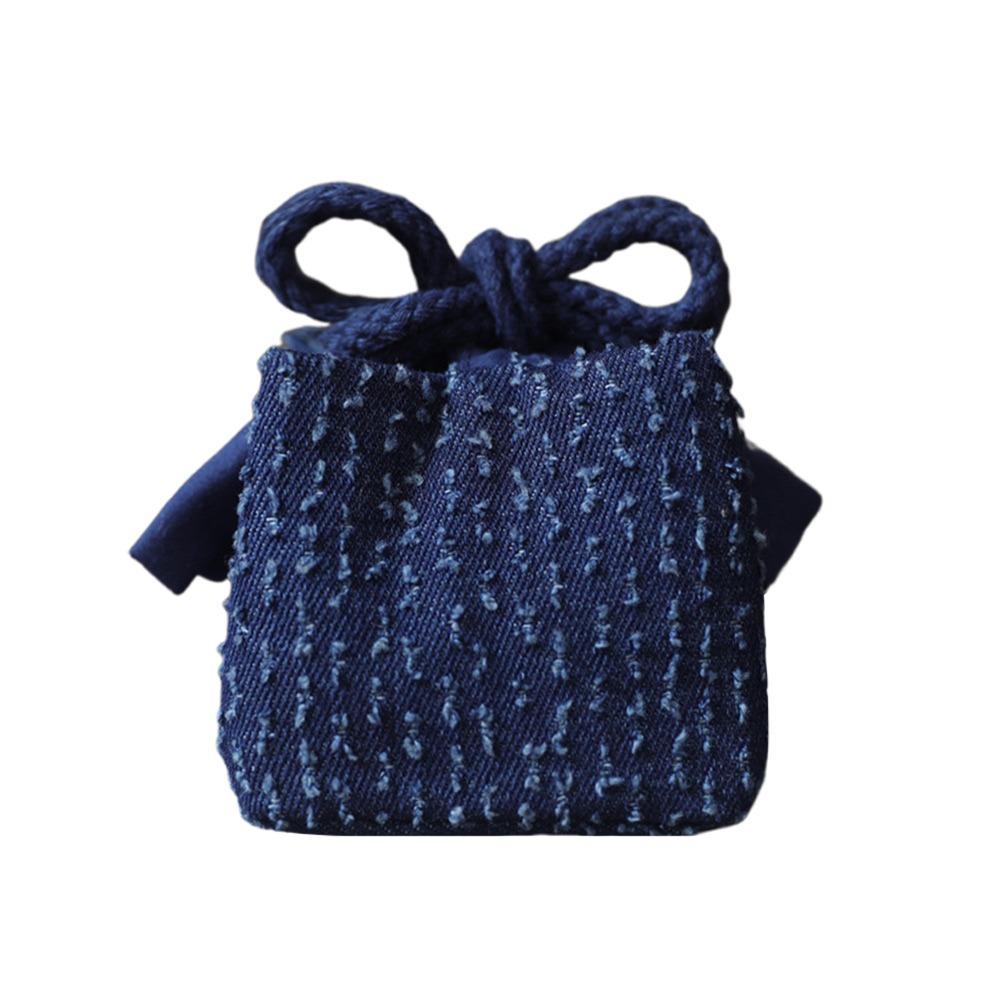 Thickned Teacup Storage Bag Blue Protective Bag Chinese Style Organizier Bag  Tea Supplies