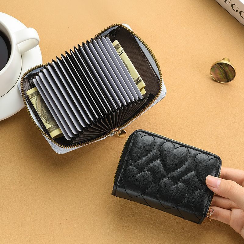Women Wallets Short Pu Leather Zipper Purses Multi Card Slots Large Capacity Money Bag for Women Coin Card Holders Dropshipping