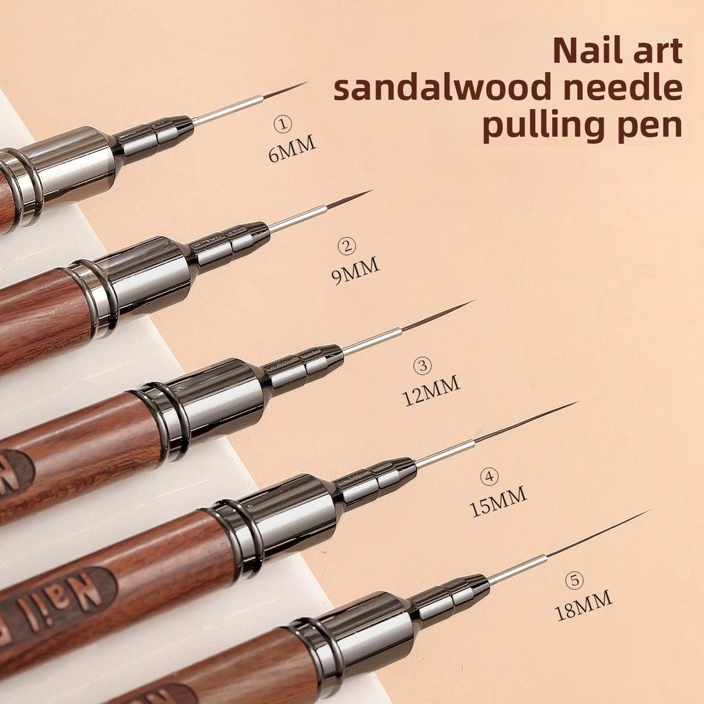 Nail Art Ultra-fine Pull Line Pen Professional Painting Pen French Hook Line Construction Special Phototherapy Pen Set Tool