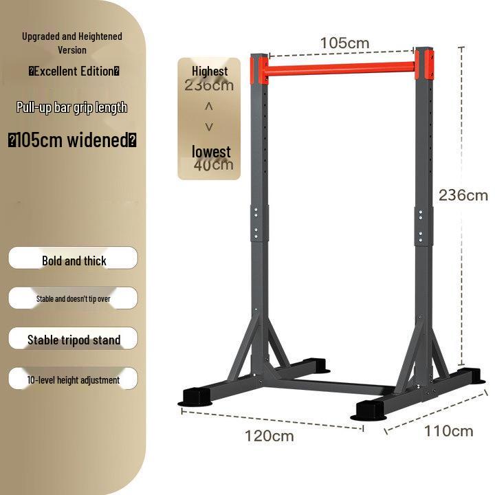 Pull-Up and Dip Bar for Indoor Fitness – Floor-Standing Children's Stretching and Hanging Equipment