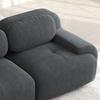 4-Seater Sofa Soft Corduroy, Frameless, 32D High-Elastic Padding, Pet-Friendly, Vacuum-Packed, Combinable, No Assembly for Bedroom and Office, Grey