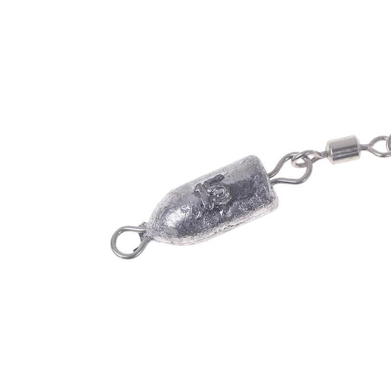 2Pcs Fishing Sinkers Weights Bullet Sinker Rolling Swivel With Interlock Snap Connector 10/15/20/25/30/40/50/60G Fishing Tackle