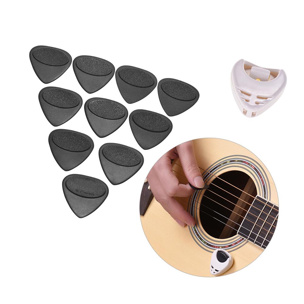 Guitar Accessories Kit Includes 20pcs Silicone Guitar Finger Protectors + 10pcs Guitar Picks + 4pcs Thumb & Finger
