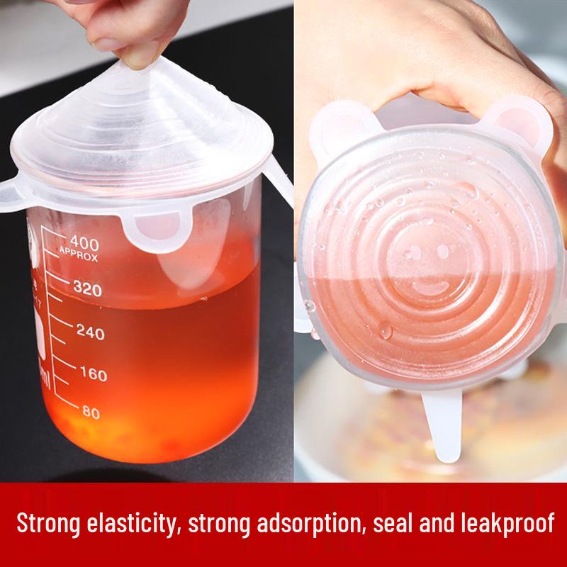 Silicone Universal Food-Grade Microwave Cover: Transparent, High-Temp Resistant