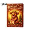 Birthday Gifts for Children 3D Highland Cow Advent Calendar, 24-Day PVC Figure Countdown Ornament Set, 24 Days Surprise Toys Unique Christmas
