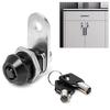 Tubular Cam Lock 17mm for Cabinets Desks Drawers Mailboxes Lockers Safes Toolboxes Enclosures Boxes Machinery 2 Keys Compatible