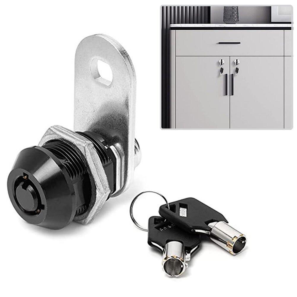 Tubular Cam Lock 17mm for Cabinets Desks Drawers Mailboxes Lockers Safes Toolboxes Enclosures Boxes Machinery 2 Keys Compatible