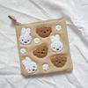 Miffy Boris Square Pouch Storage Pouch Cosmetic Pouch Mini Wallet Small Item Case Easy To Carry Embroidery Cute Stylish Pink