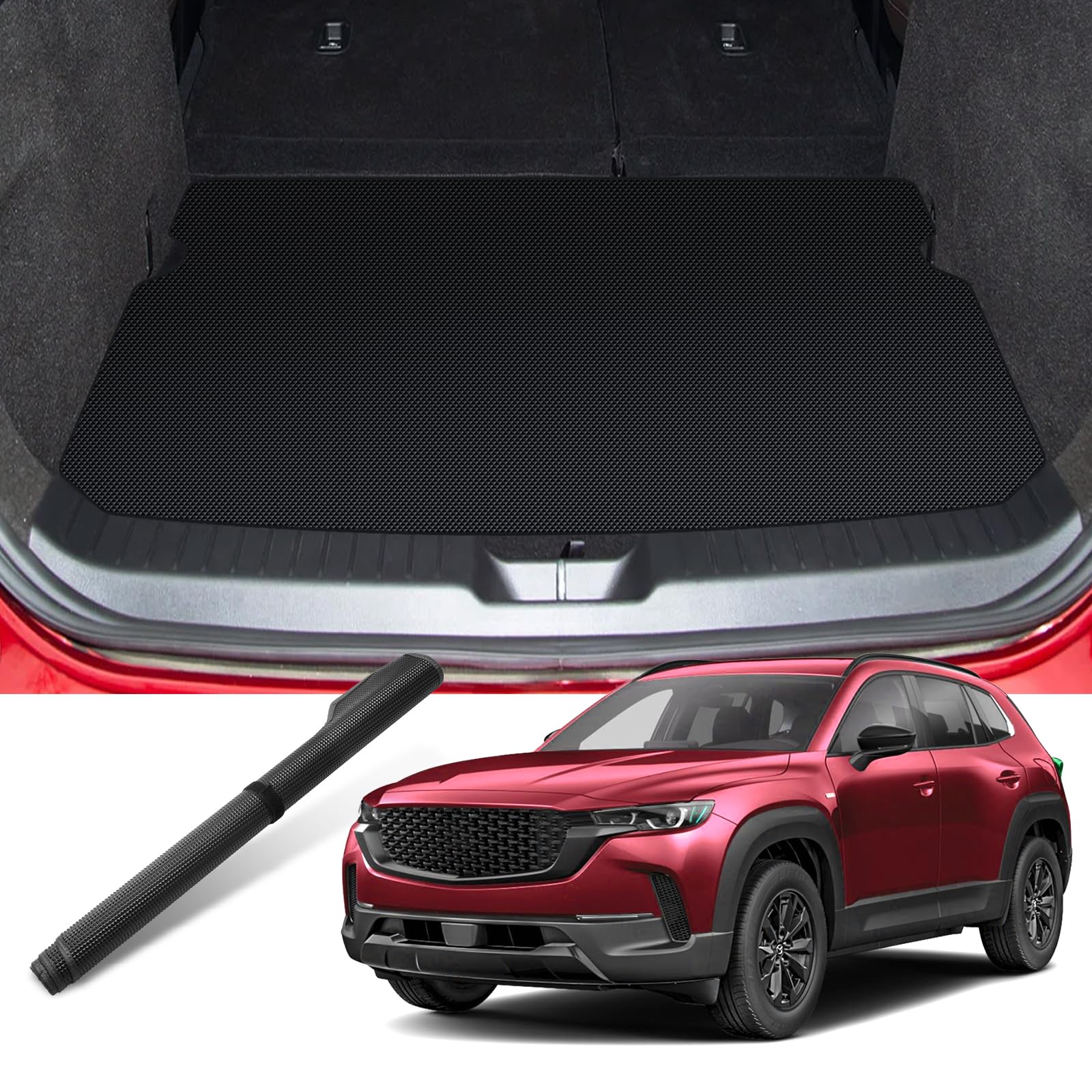 

BLUESEATEC Коврик для багажника для новой Mazda серии DM 2019 Багажник 2D Коврик для багажника для задней части ПВХ Грузовой интерьер На заказ 1 Черный CX-30 (Октябрь - Настоящее время) -