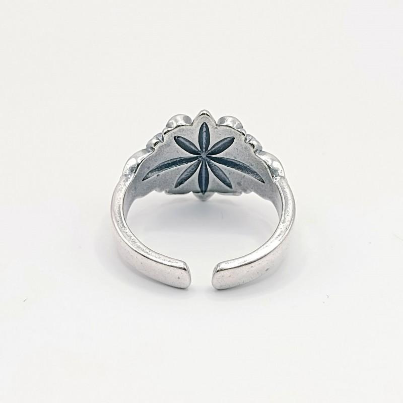 Adjustable Open Ring Men Women Copper Hexagram Star Retro Hip Hop Jewelry Accessory