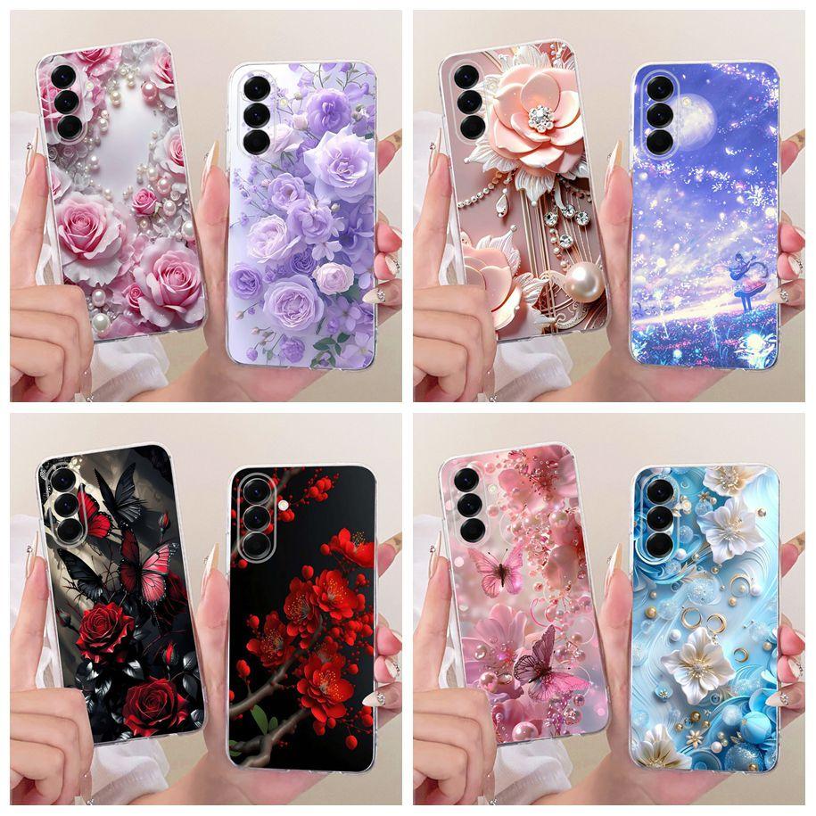 Case For Samsung Galaxy A37 5G Cover SM-A376B Popular Flower Soft Slim Silicone Cover For Samsung A57 A17 2025 A576B A176B Funda