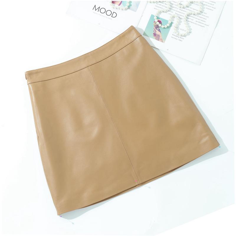 Plus Size High Waist Black Faux Leather A-line Mini Skirt for Women - Hip-Hugging Slim Fit for Spring and Autumn