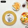 Elegant 100-Pack Gold Dessert Plates Set, Perfect for Parties & Events - 13 Inch Round Appetizer Traysfor Catering & Holidays