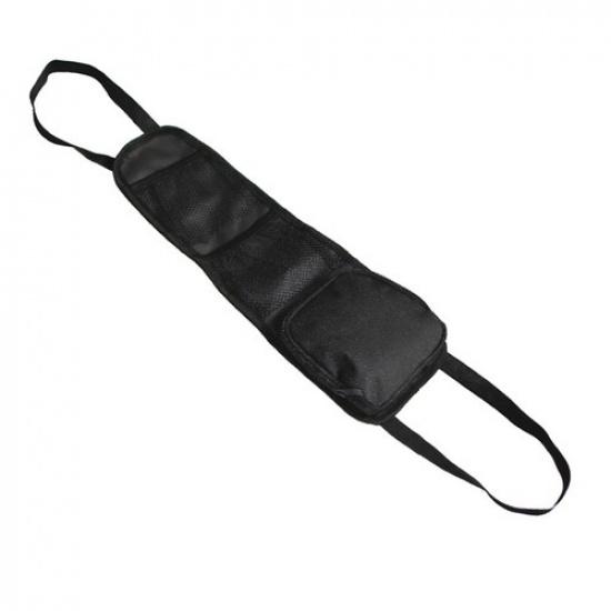 Portable 2 Mesh Pocket Oxford Cloth Auto Car Seat Side Back Black Storage Bag G