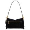 Coach Tabby 26 Crystal Beaded Fringe Suede And Leather Shoulder Bag Medium Women Shoulder Bag Black CCW91-B4BK