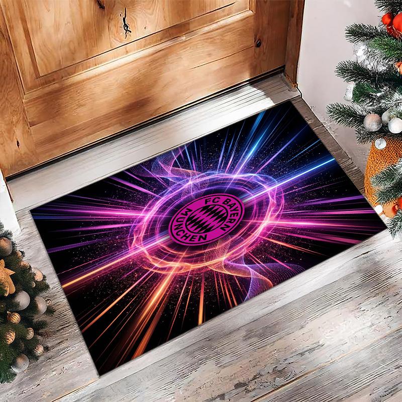 Bayern Munich Printed Flannel Area Rug Non Slip Soft Polyester Floor Carpet Indoor Decor Mat for Bedroom Living Room Sofa Game Room Home Decoration