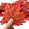 Pack of 50Pcs Artificial Fall Autumn Maple Leaf Silk Leaves Wedding Garden Decorations  - Orange