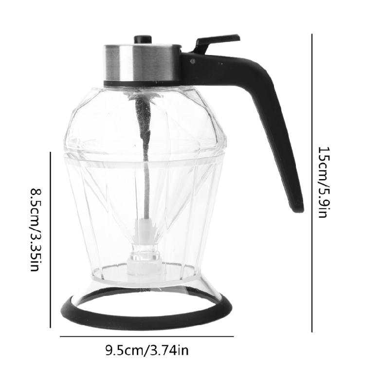 Simple Glass Oil Jugs Glass Oil Vessel Diamond Shaped Essential Tool Practical