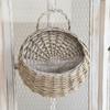 Pastoral Rattan Planter Basket Wall Hanging Woven Vase Storage Container Flower Pot  Indoor Outdoor