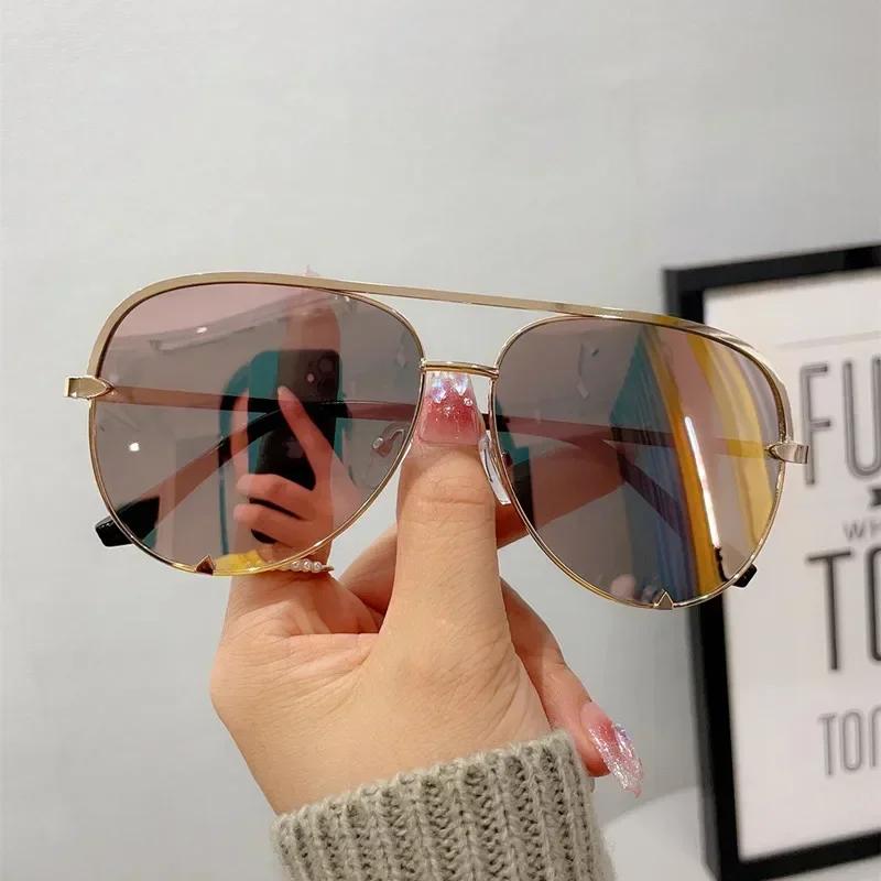 New Fashion Designer Ladies Pilot Sunglasses Women Men Goggle Gradient Sun Glasses For Female Mirror Shades UV400